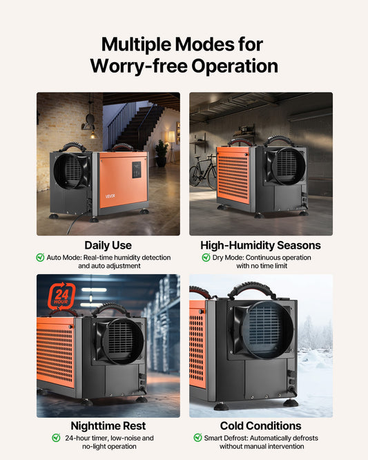 70 PPD commercial dehumidifier Steel Series Multiple Modes