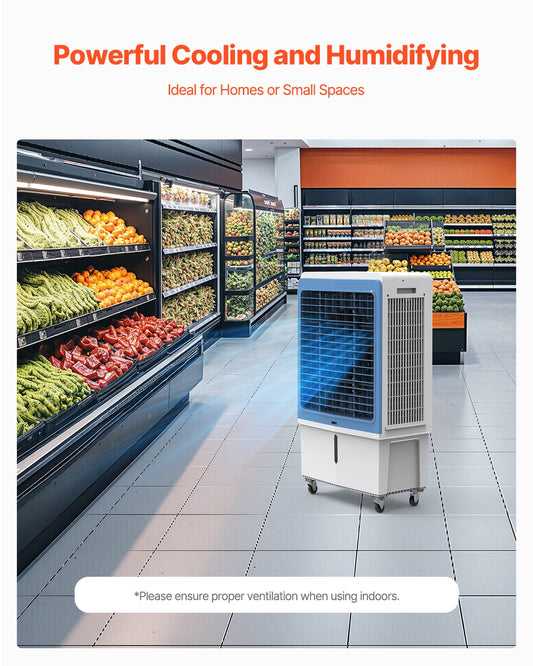 OzonAir Pro 4129 | 46" Tower Evaporative Cooler with 12.7 Gal Tank & Remote | 46" - Professional Detail 2