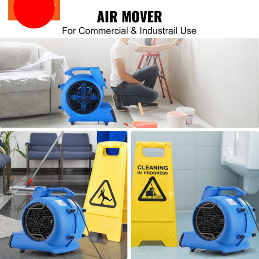 OzonAir Pro 2600 drying a wet floor in a commercial space