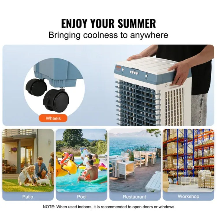 OzonAir Pro 1400 | Portable Evaporative Cooler with 5 Gal Tank & Hose Connection - Professional Detail 4