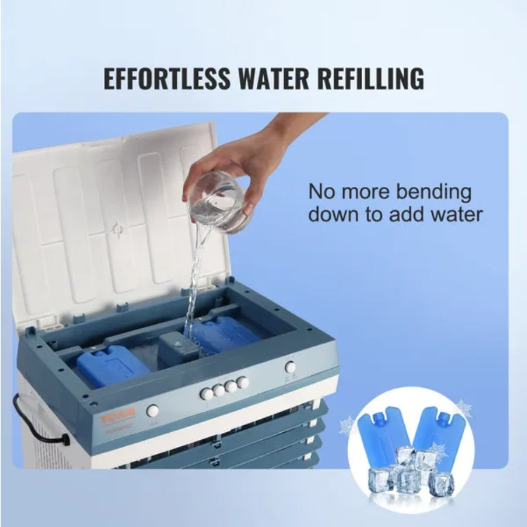 OzonAir Pro 1400 | Portable Evaporative Cooler with 5 Gal Tank & Hose Connection - Professional Detail 5