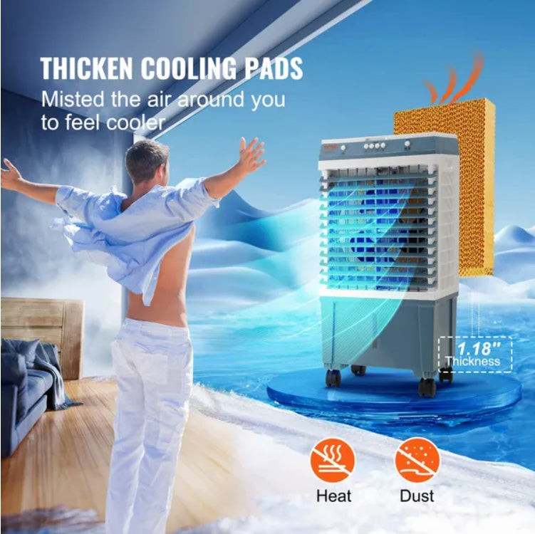 OzonAir Pro 1400 | Portable Evaporative Cooler with 5 Gal Tank & Hose Connection - Professional Detail 3