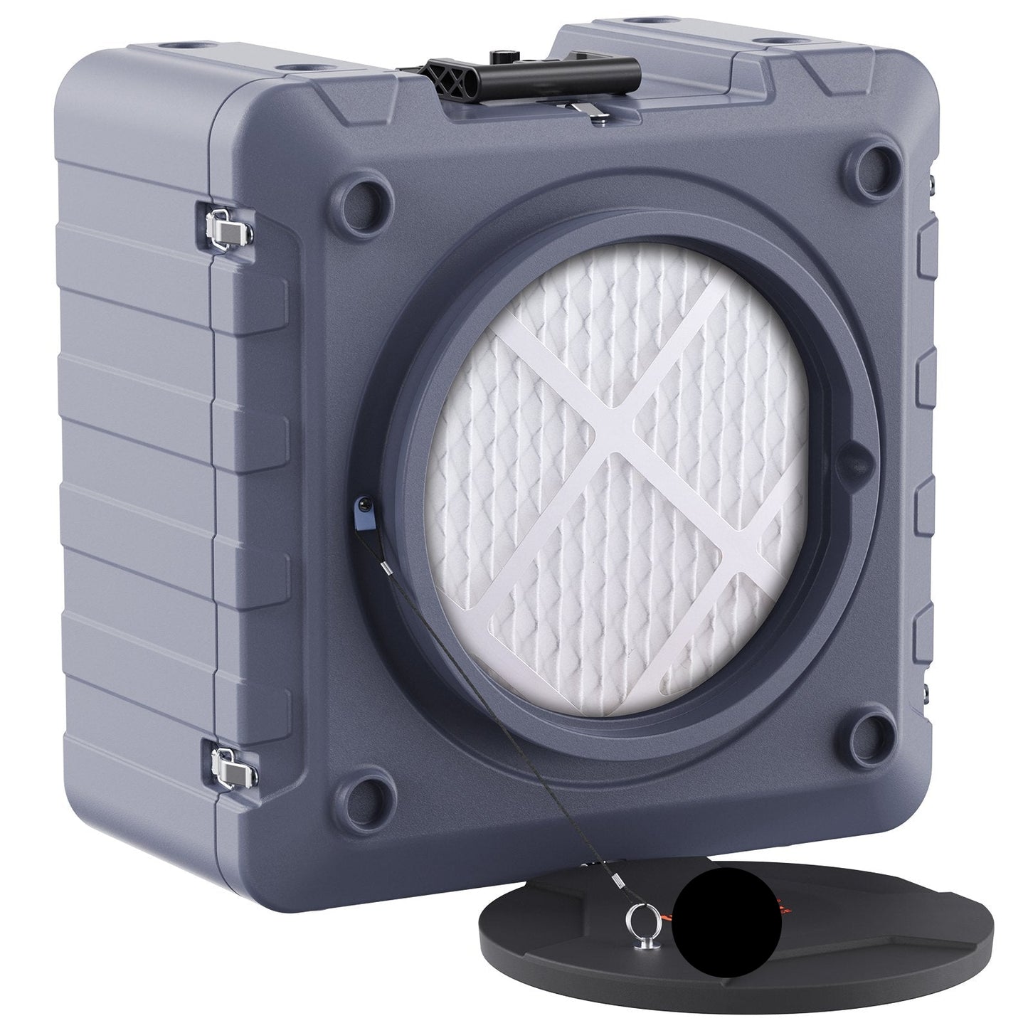 Stage 1 washable pre-filter for capturing large airborne particles and protecting the HEPA filter.