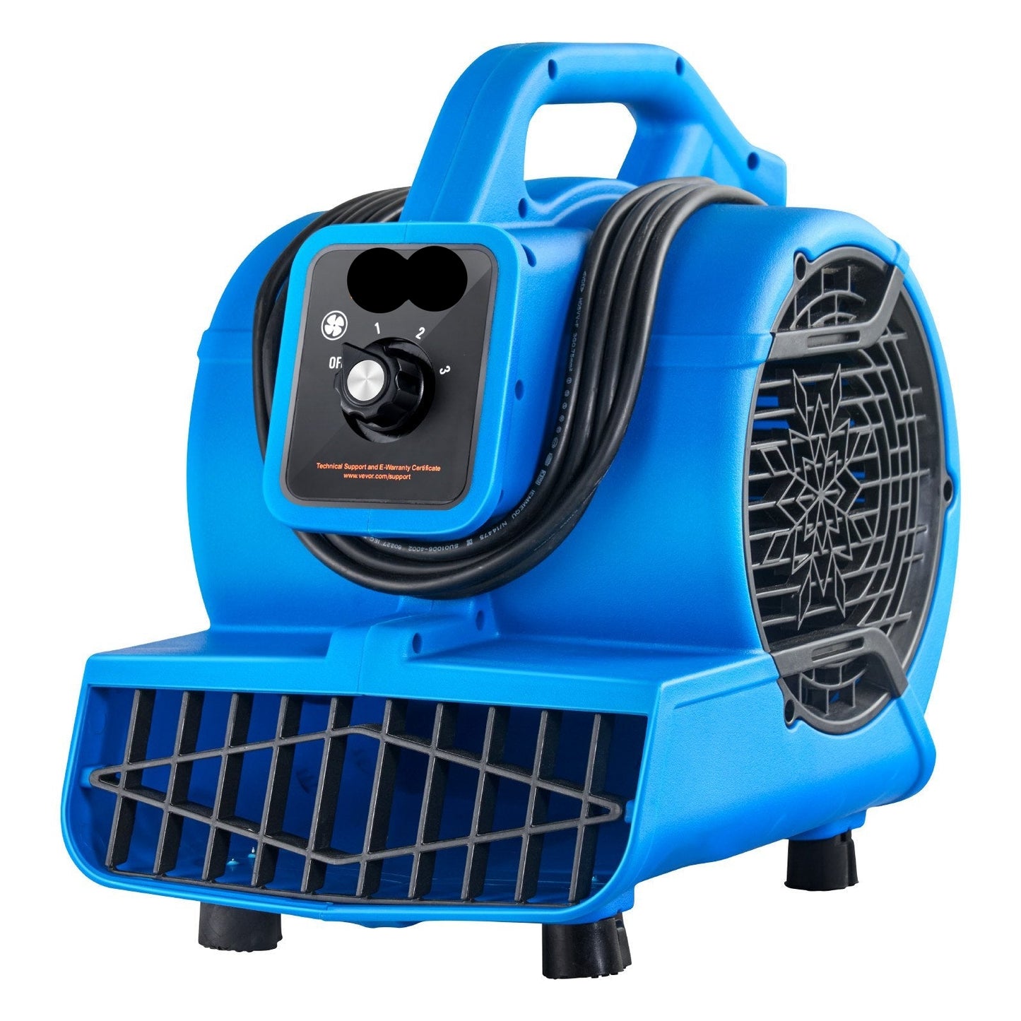 OzonAirPro™ Compact Air Mover 600 CFM high-velocity floor blower for professional drying and air circulation.
